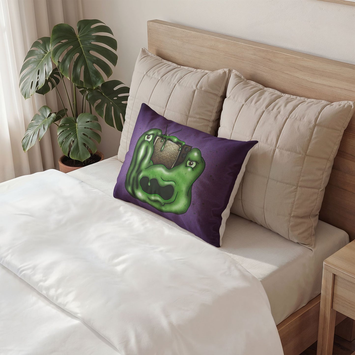 Zombie Goo Pillow Sham — Gothic Halloween Decorative Cotton Pillowcase