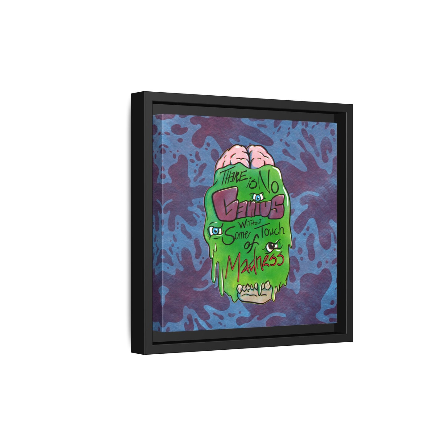 "There Is No Genius Without Some Touch of Madness" Framed Canvas Wall Art — Aristotle Quote
