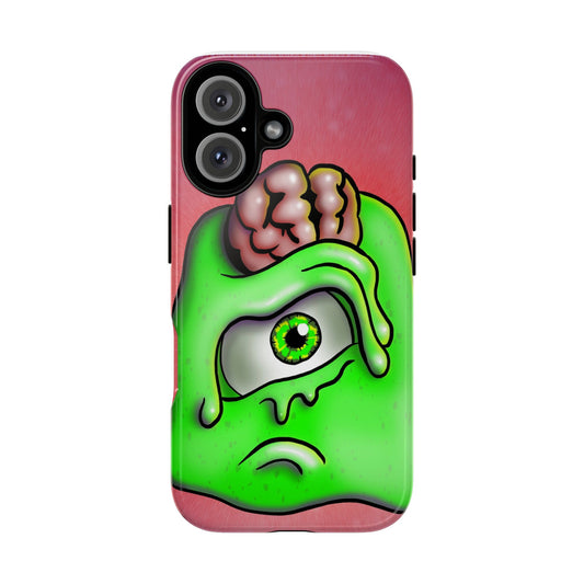 Green Monster Brain Phone Case — Cute Creepy Cyclops Design