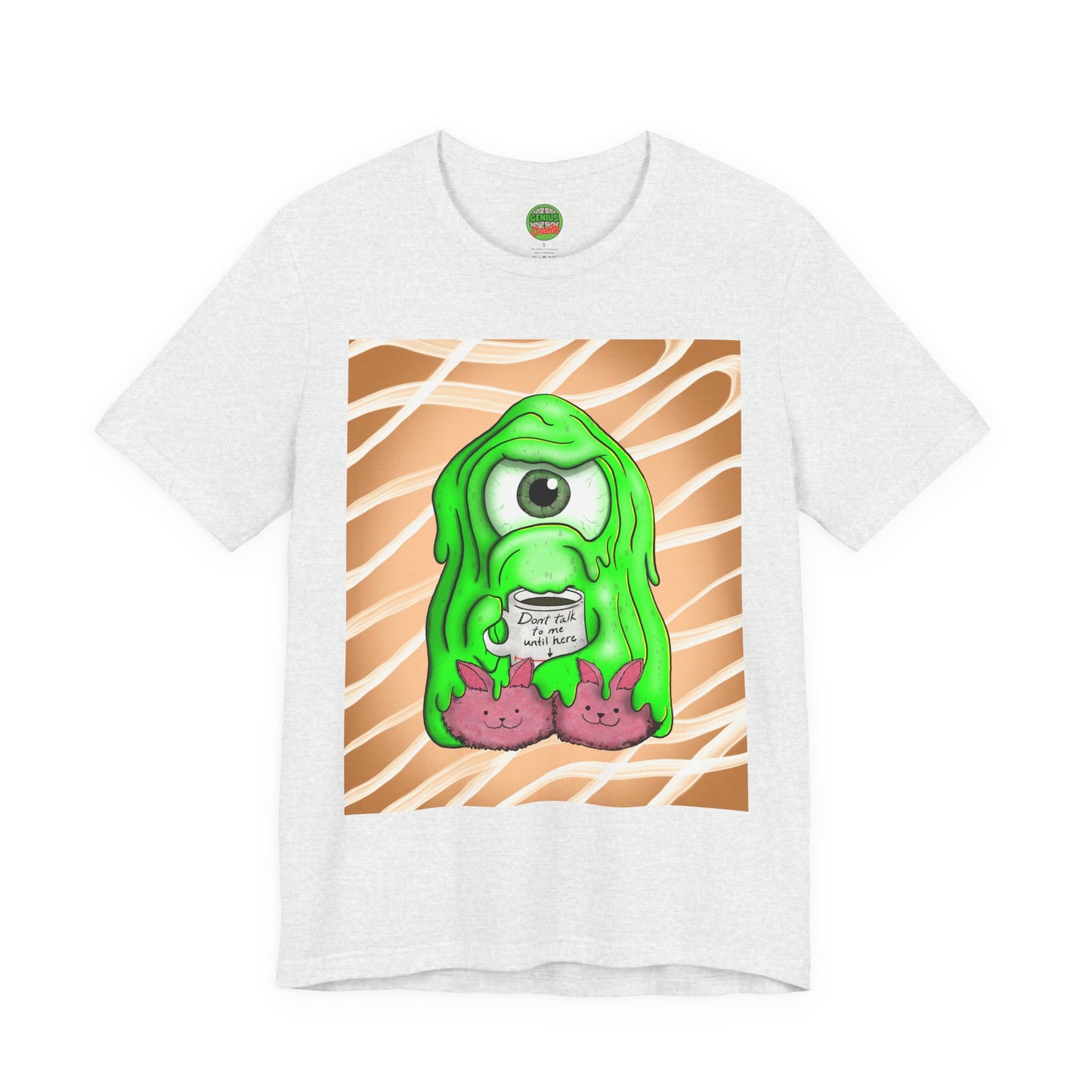 Tully the Grumpy Slime T-Shirt — "Coffee First, Slime Later"