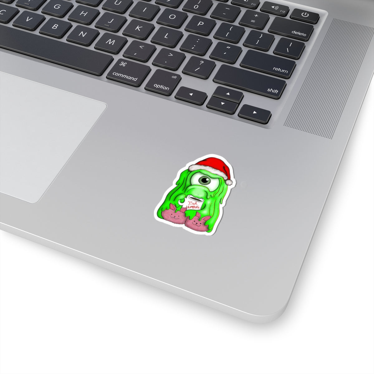 'Tully Bah Humbug' Sentient Slime Christmas Sticker — Kiss-Cut Laptop Decal