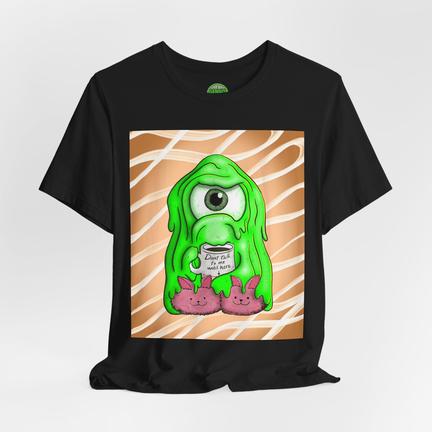 Tully the Grumpy Slime T-Shirt — "Coffee First, Slime Later"