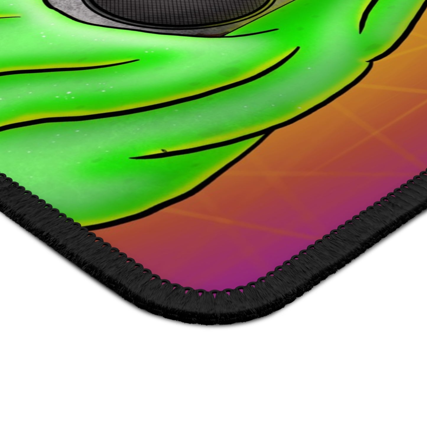 Gaming Mouse Pad — Retro Boombox Green Slime Art