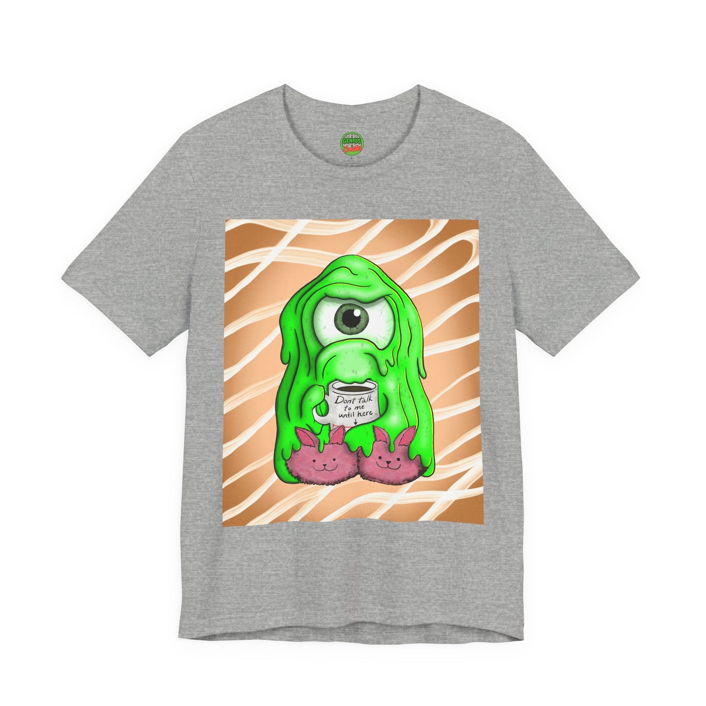 Tully the Grumpy Slime T-Shirt — "Coffee First, Slime Later"