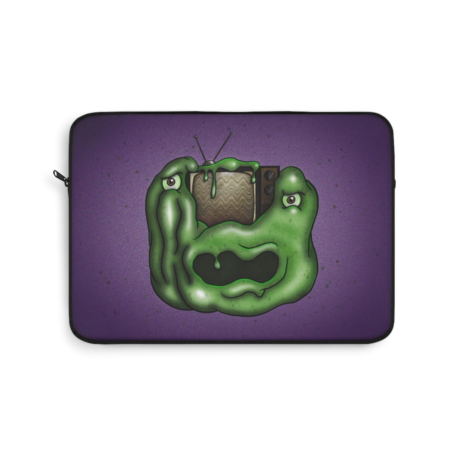 Laptop Sleeve — Gooey Monster TV Design (Green Slime)