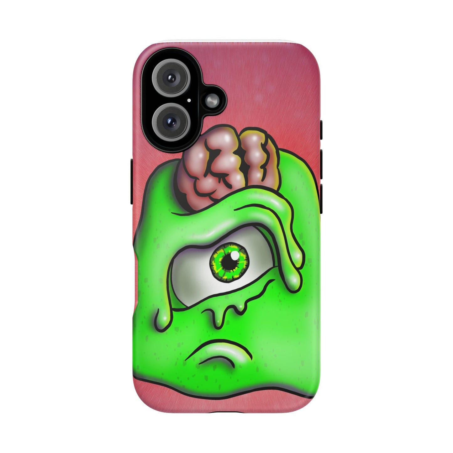 Green Monster Brain Phone Case — Cute Creepy Cyclops Design