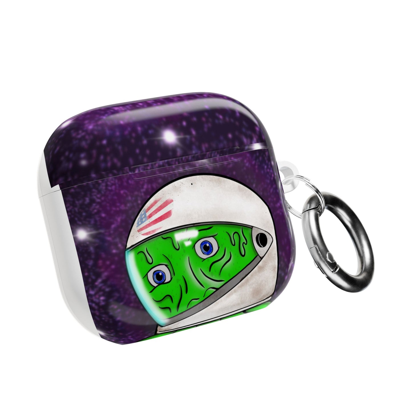 AirPod Case — Green Alien Astronaut in Space (Protective AirPods Cover)