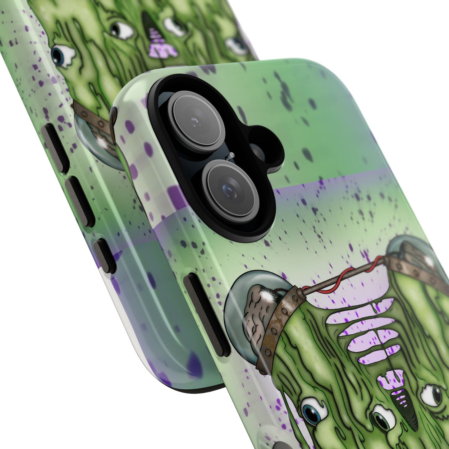 Phone Case – Green Goo Monster Graphic, Tough Protective iPhone Cover