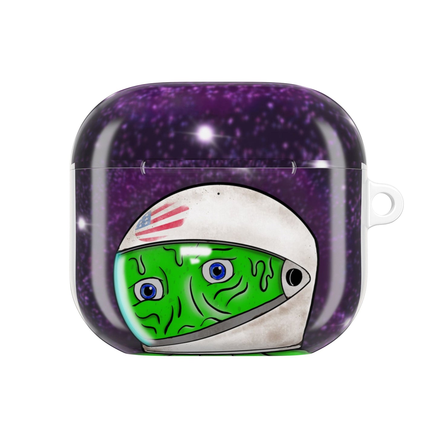 AirPod Case — Green Alien Astronaut in Space (Protective AirPods Cover)