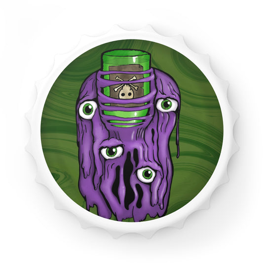 Monstrous Eyes Bottle Opener – Purple Slime Horror Design