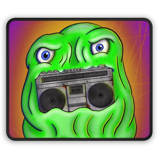 Gaming Mouse Pad — Retro Boombox Green Slime Art