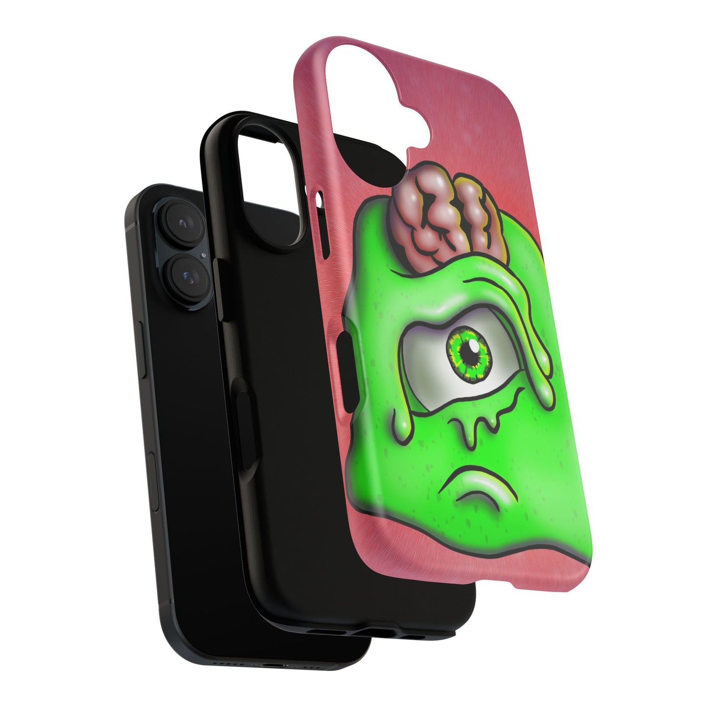 Green Monster Brain Phone Case — Cute Creepy Cyclops Design