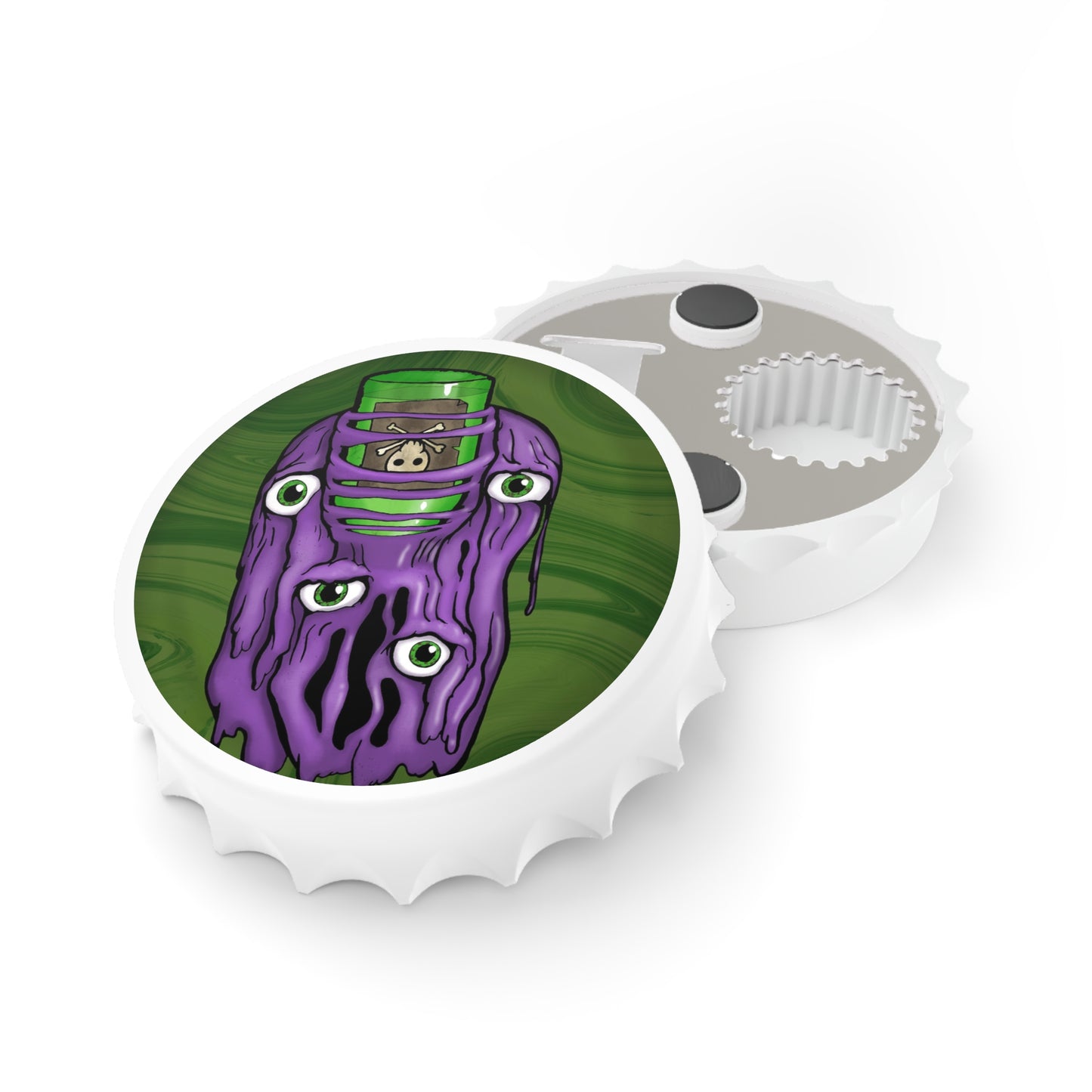 Monstrous Eyes Bottle Opener – Purple Slime Horror Design