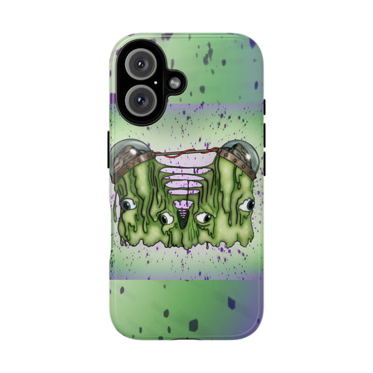 Phone Case – Green Goo Monster Graphic, Tough Protective iPhone Cover