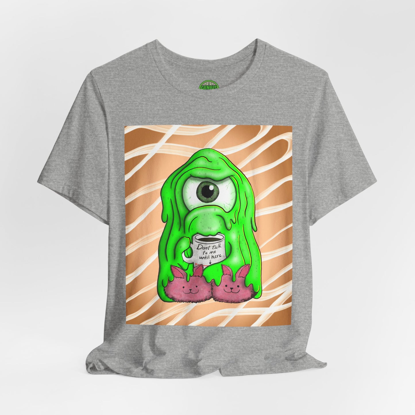 Tully the Grumpy Slime T-Shirt — "Coffee First, Slime Later"