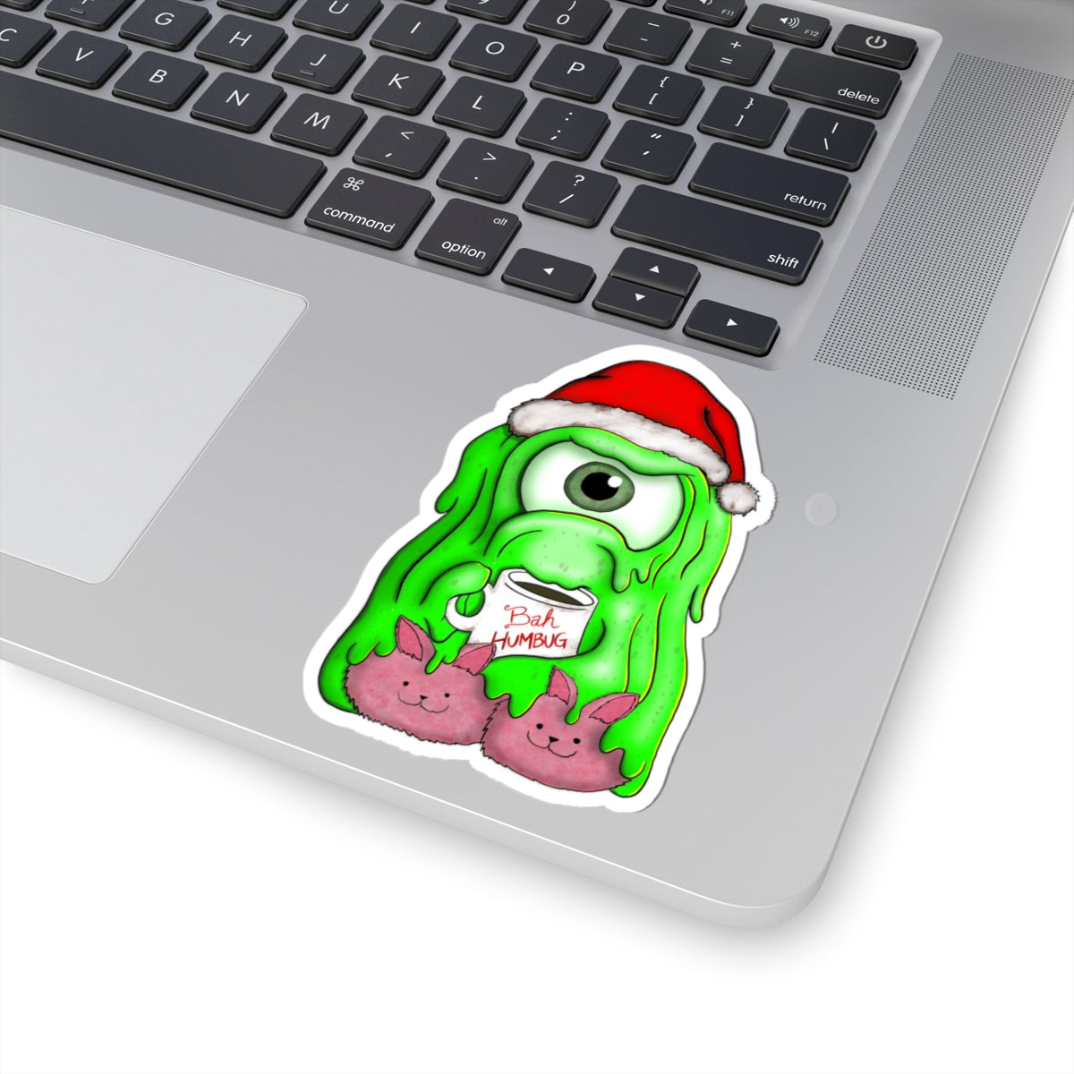 'Tully Bah Humbug' Sentient Slime Christmas Sticker — Kiss-Cut Laptop Decal