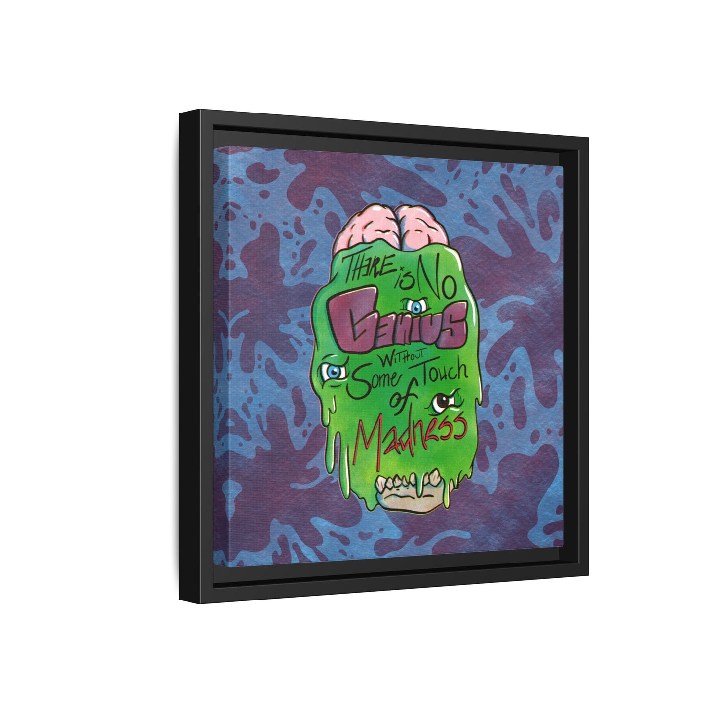 "There Is No Genius Without Some Touch of Madness" Framed Canvas Wall Art — Aristotle Quote