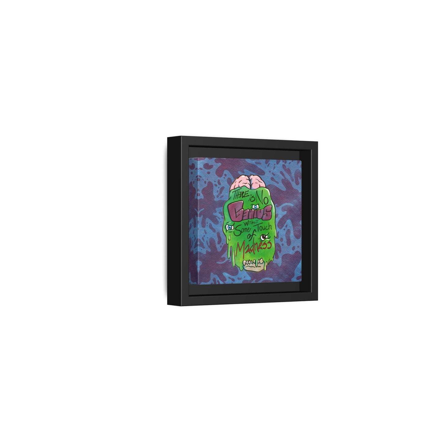 "There Is No Genius Without Some Touch of Madness" Framed Canvas Wall Art — Aristotle Quote