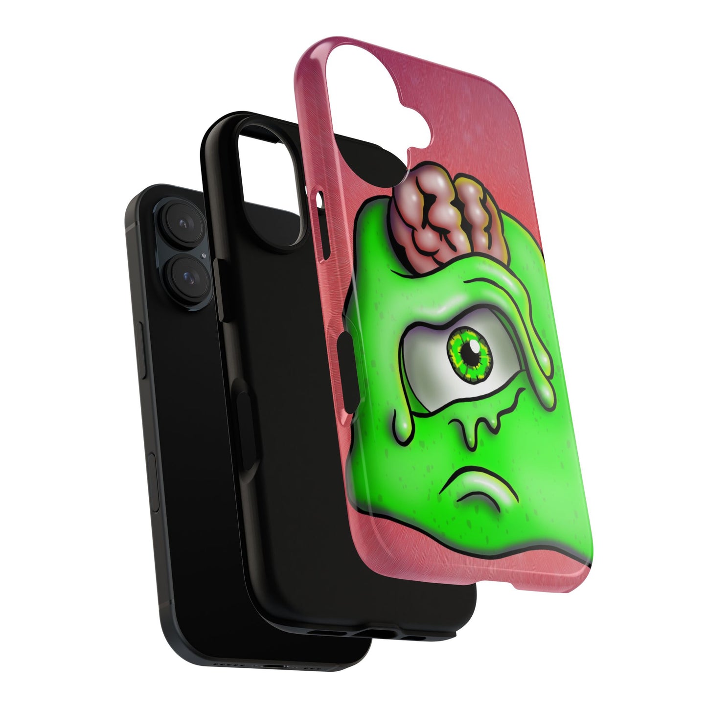 Green Monster Brain Phone Case — Cute Creepy Cyclops Design